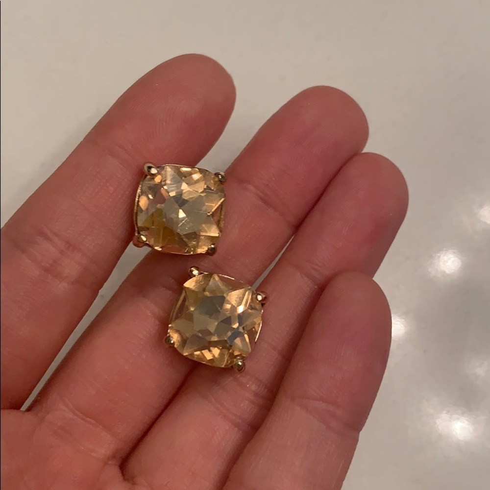 Sparkly champagne gold Swarovski crystal earrings